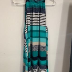 Mint and Navy Striped Dress XL